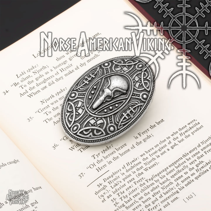 Raven Viking Brooch Zinc Alloy