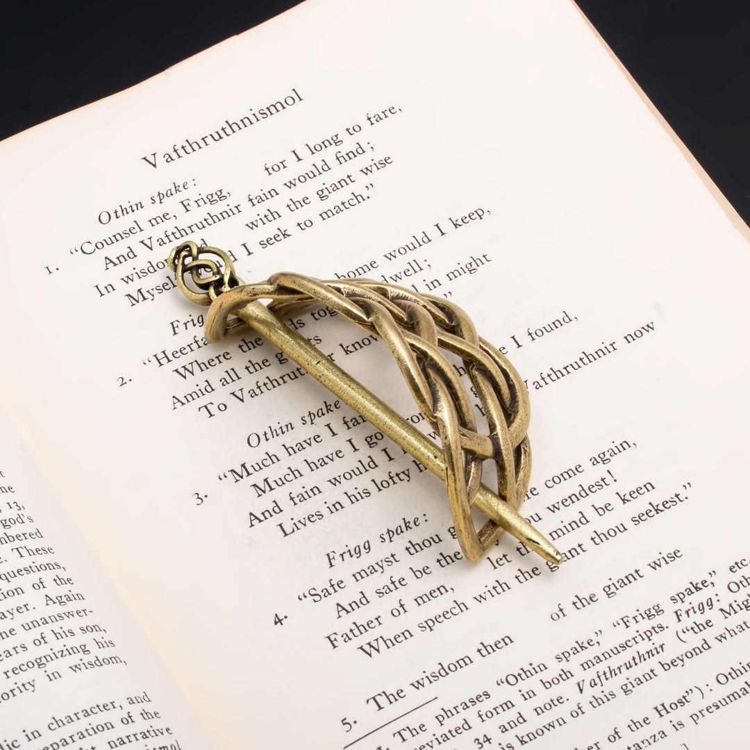 Viking Norse Celtic Infinity Knot Hair Pin Gold