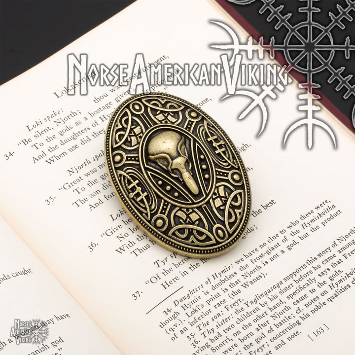 Raven Viking Brooch Zinc Alloy
