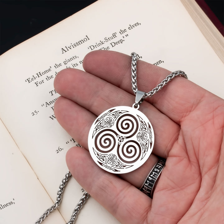 Triskele Trinity Pendant Necklace Stainless Steel Viking