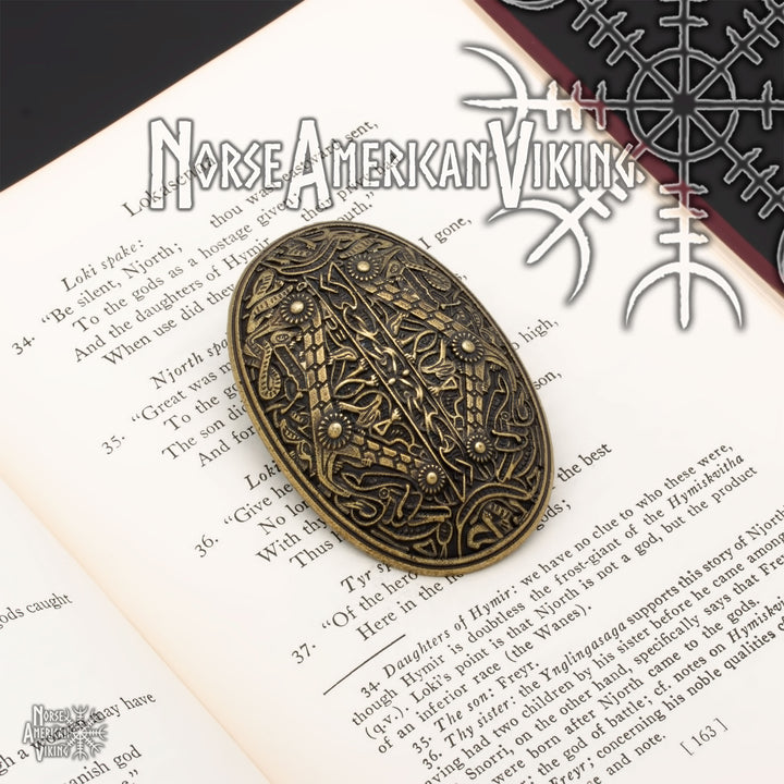 Oval Viking Brooch Zinc Alloy