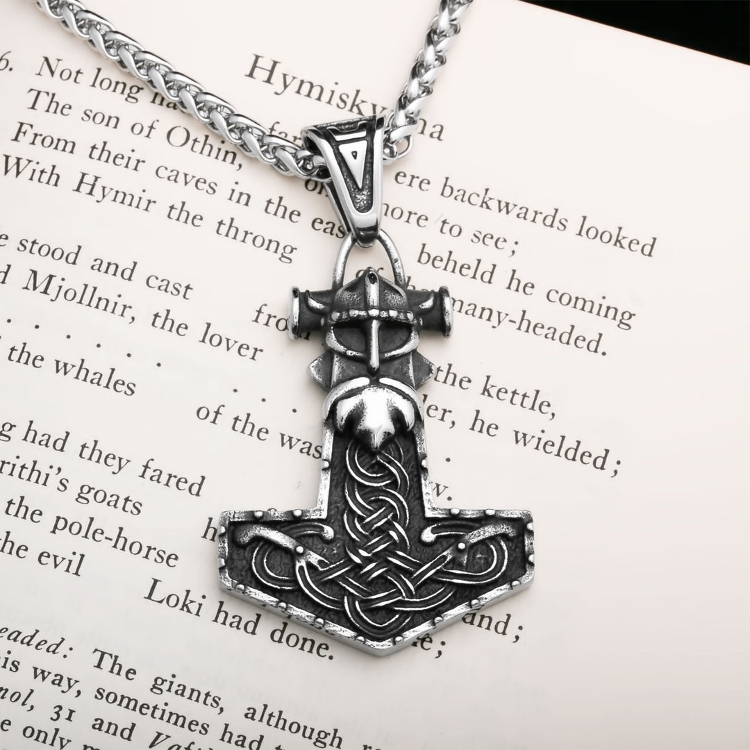 Mjolnir Viking Pendant Necklace 316L Stainless Steel
