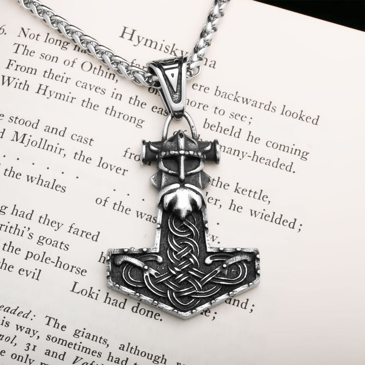 Mjolnir Viking Pendant Necklace 316L Stainless Steel