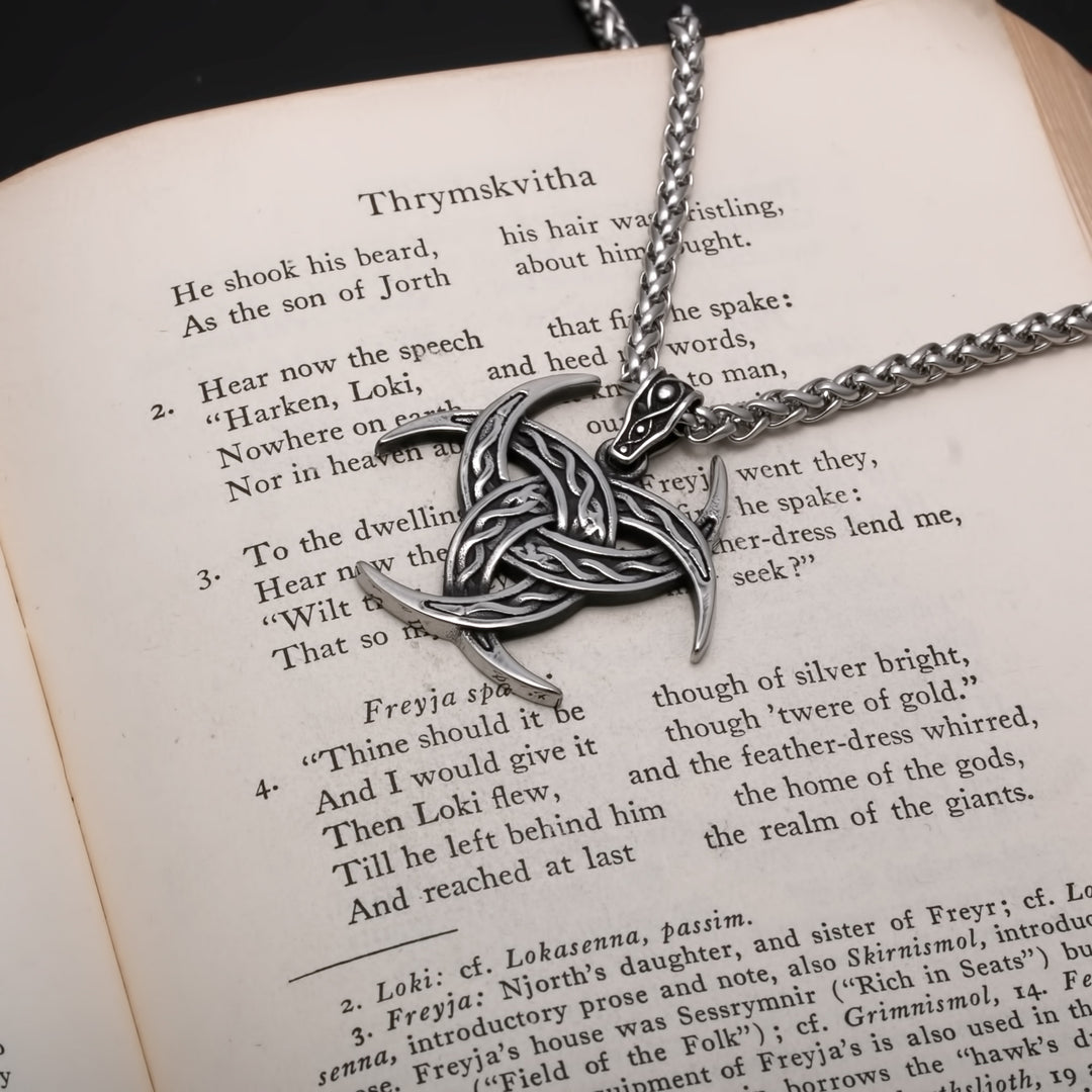 Celtic Trinity Knot Viking Pendant Necklace 316L Stainless Steel