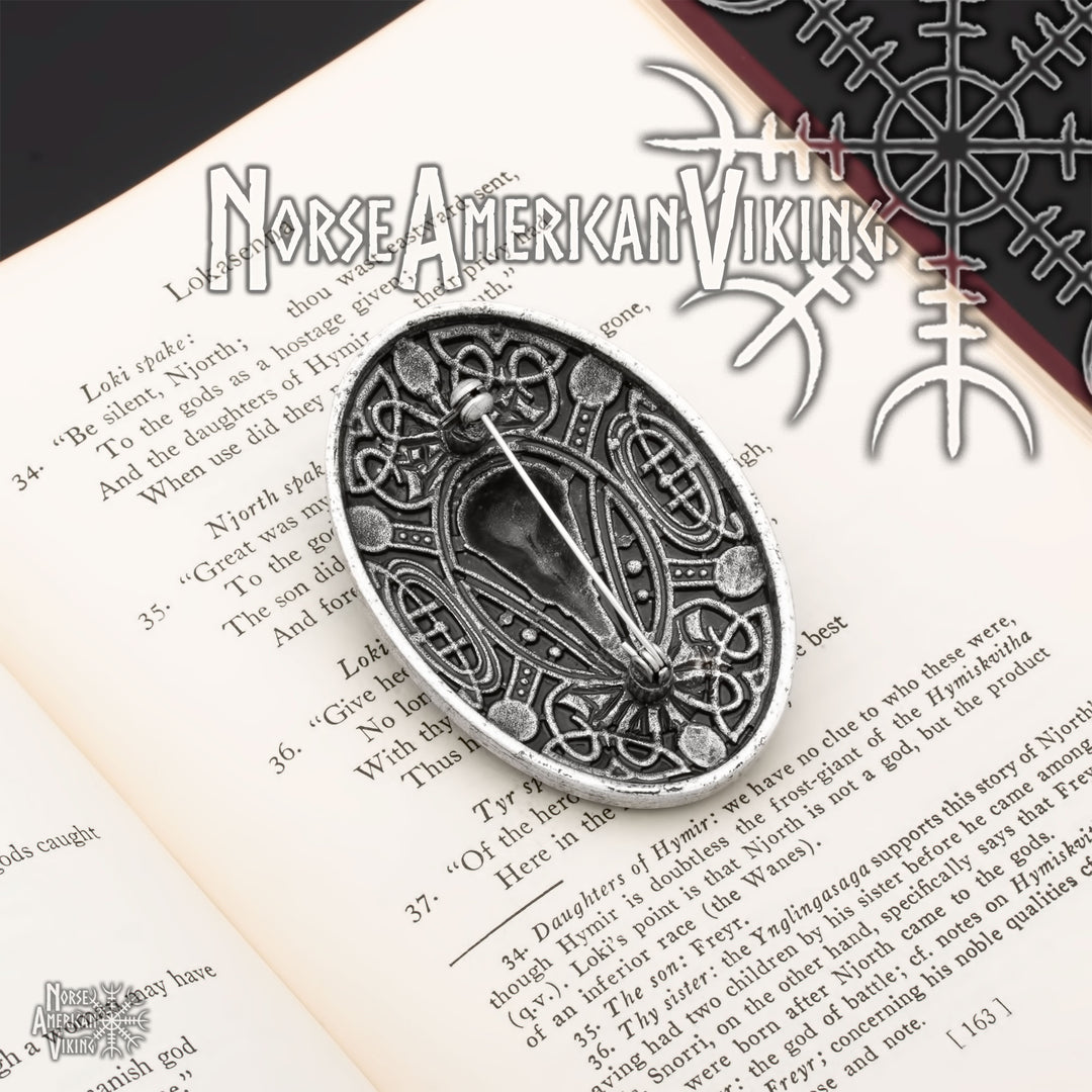 Raven Viking Brooch Zinc Alloy