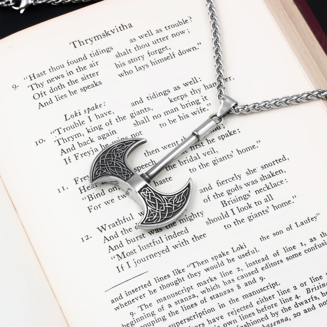 Axe Viking Pendant Necklace 316L Stainless Steel