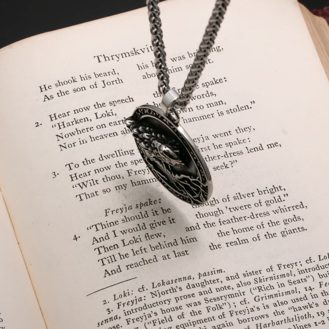 Helm of Awe Viking Pendant Necklace 316L Stainless Steel