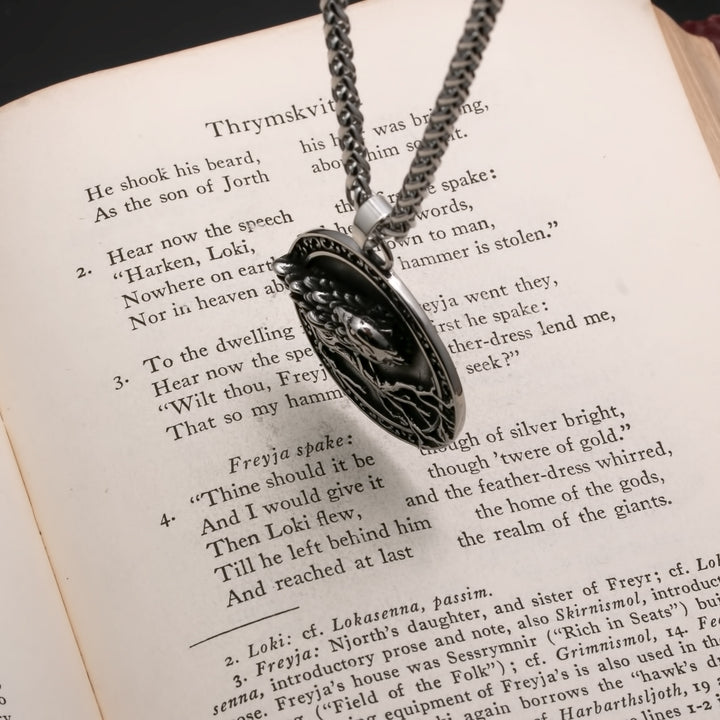 Helm of Awe Viking Pendant Necklace 316L Stainless Steel