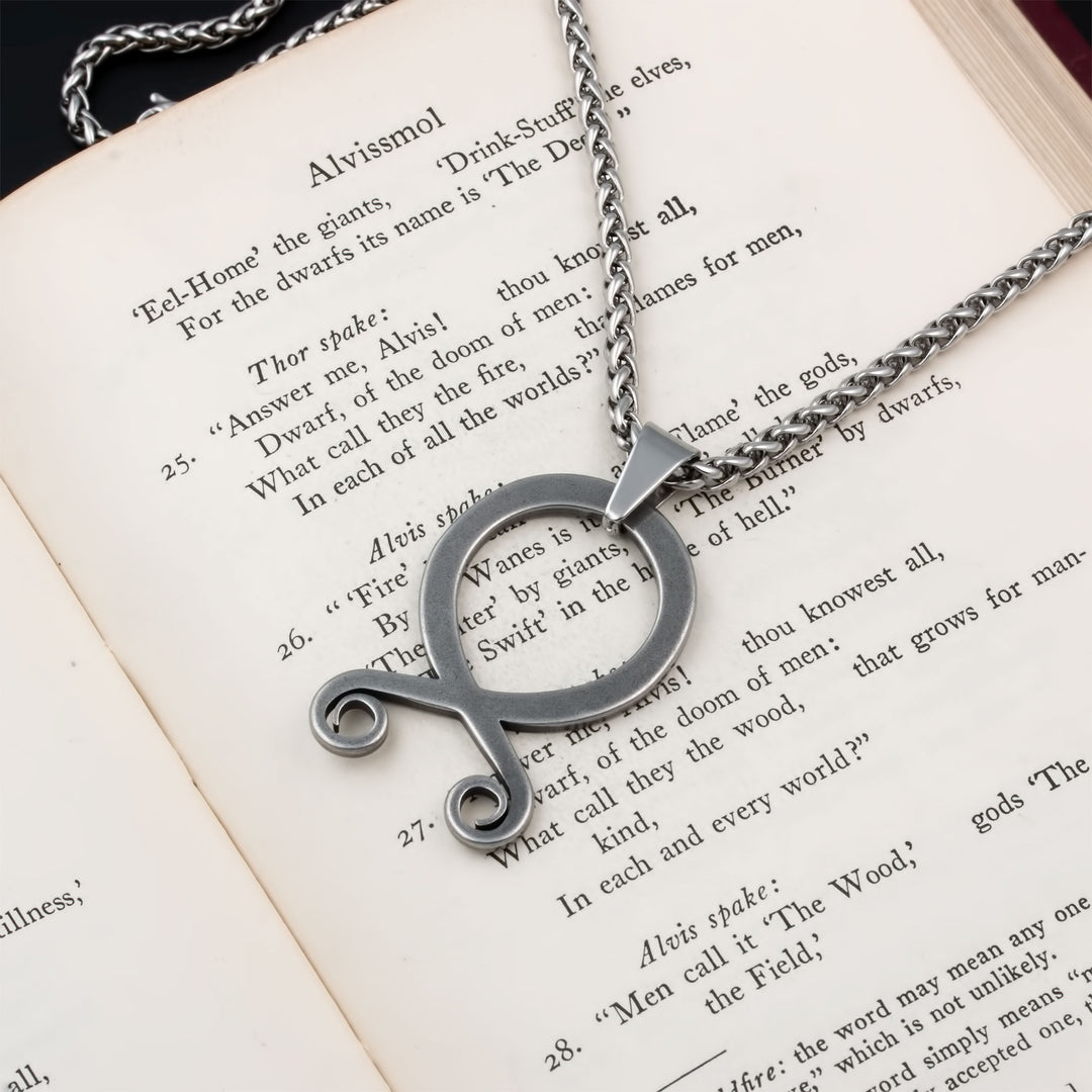 Troll Cross Pendant Necklace Stainless Steel Viking