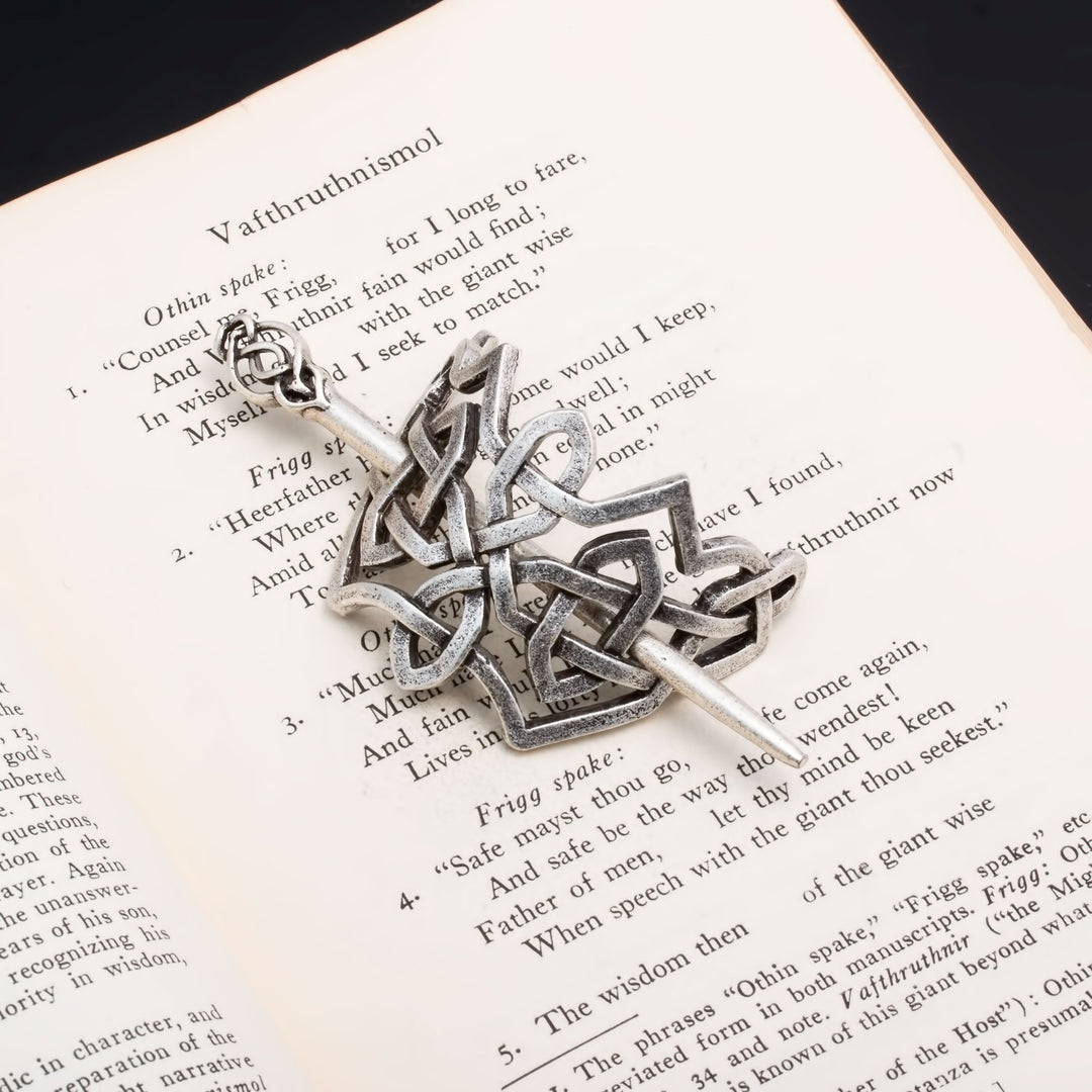 Viking Norse Celtic Knot Hair Pin Silver