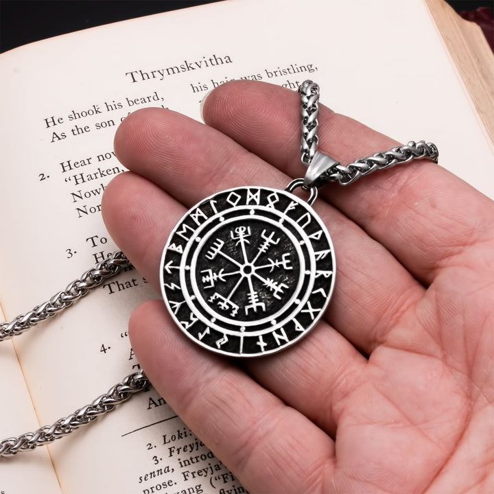 Vegvisir Viking Pendant Necklace 316L Stainless Steel