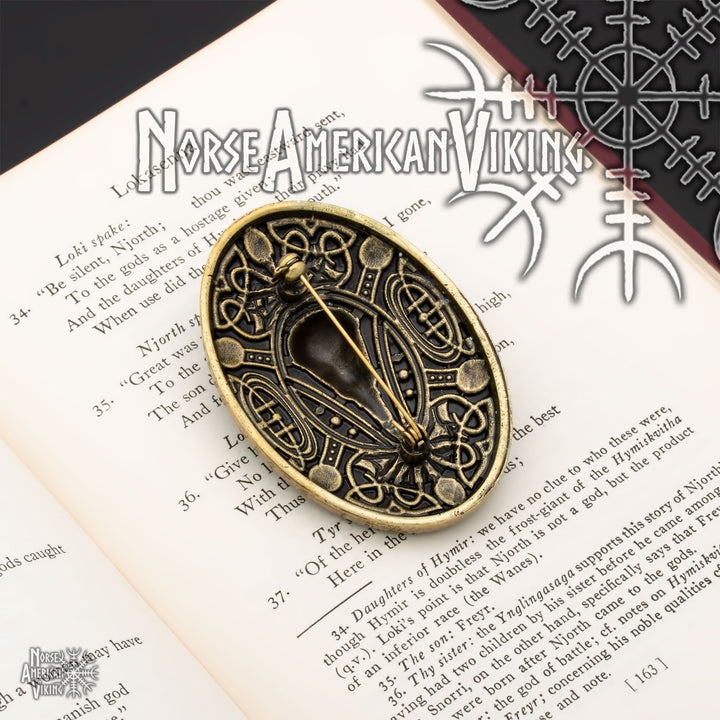 Raven Viking Brooch Zinc Alloy