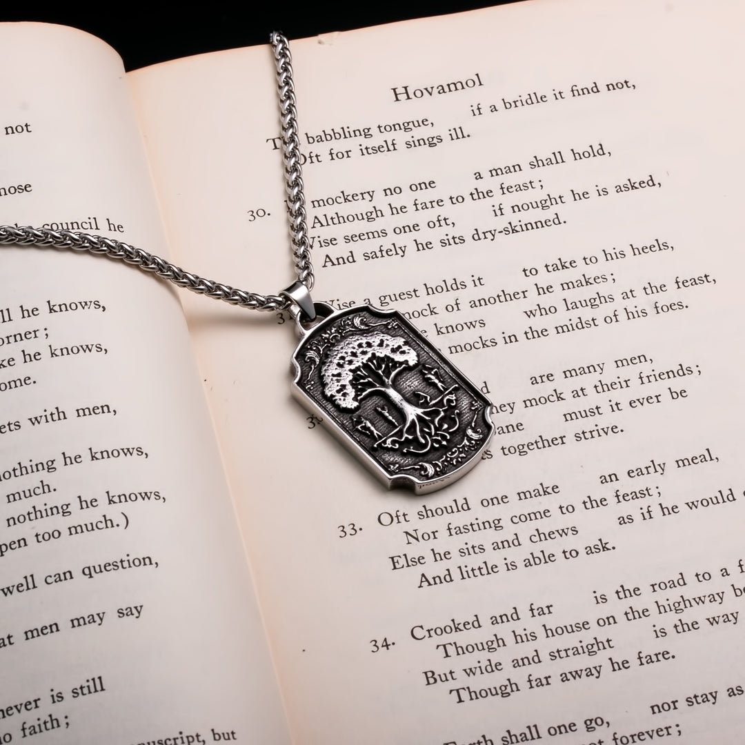 Yggdrasil Viking Pendant Necklace 316L Stainless Steel