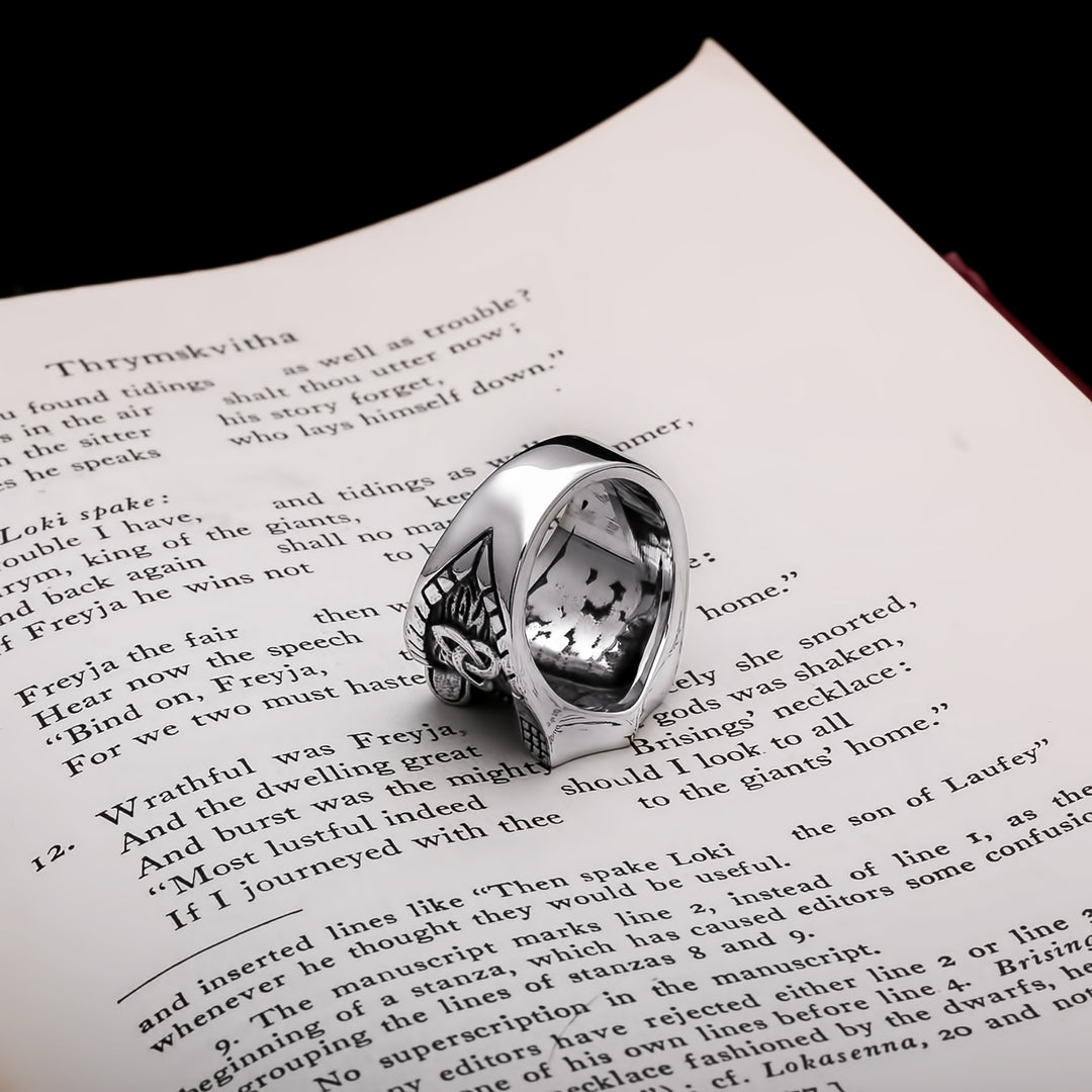 Viking Mjolnir Thor's Hammer Trinity Knot Ring 316L Stainless Steel