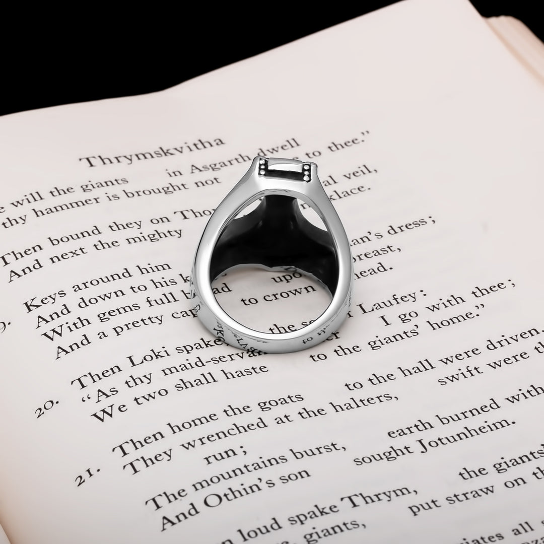 Mjolnir Trinity Knot Open Viking Ring 316L Stainless Steel - view 7