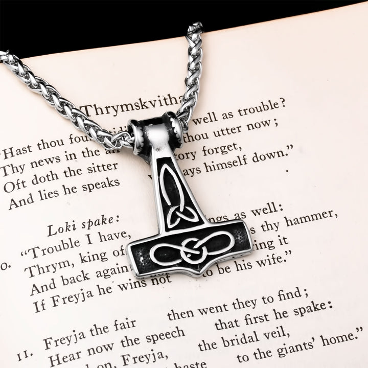 Mjolnir Viking Pendant Necklace 316L Stainless Steel