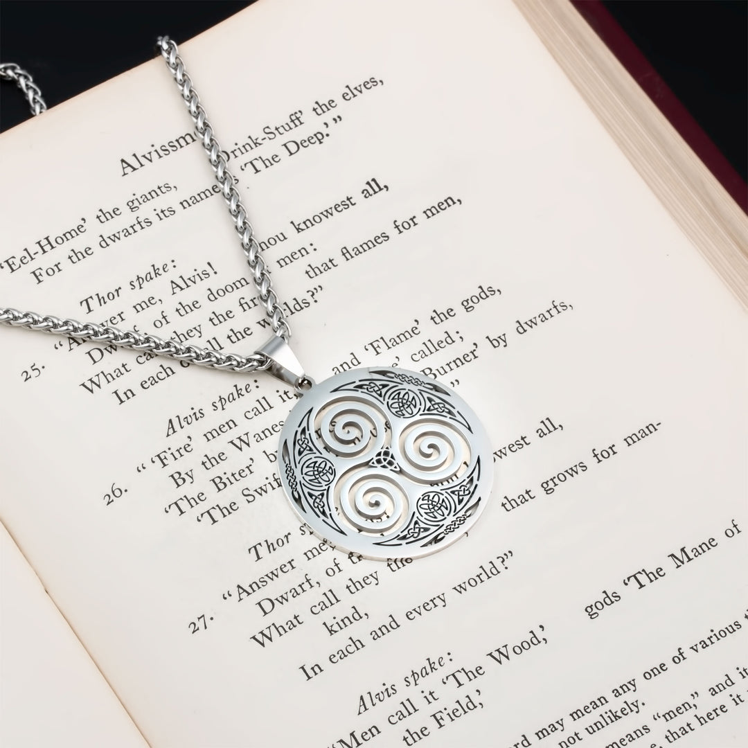Triskele Trinity Pendant Necklace Stainless Steel Viking