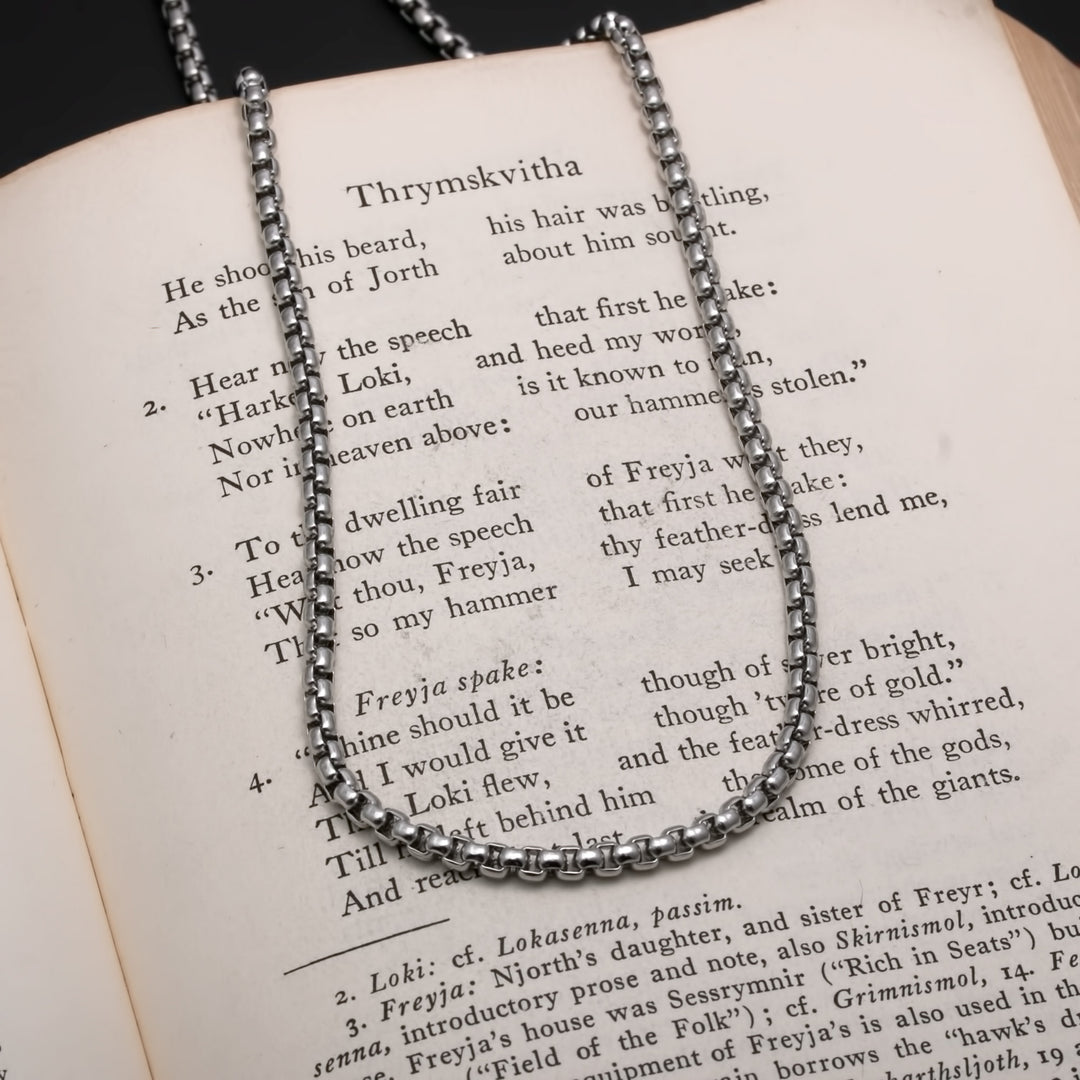 3.5mm Stainless Steel Chain Necklace Rounded Box Chain 316L