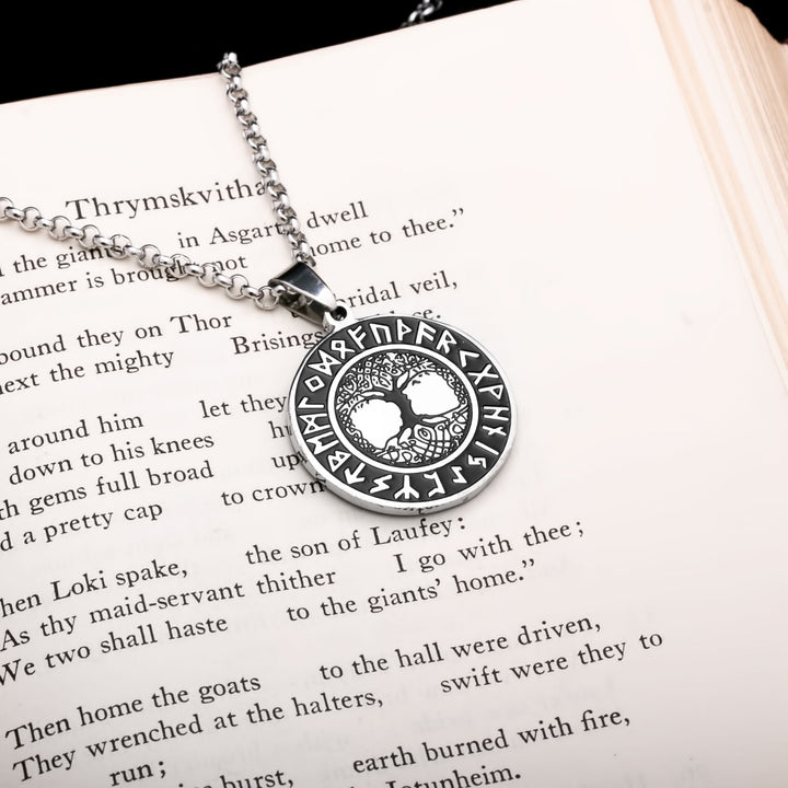 Yggdrasil Viking Pendant Necklace 316L Stainless Steel