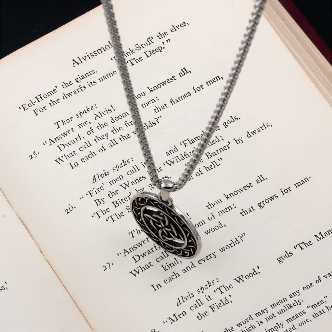 Volva Witch Knot Pendant Necklace Stainless Steel Viking