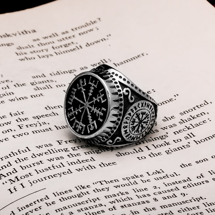 Viking Vegvisir Ring 316L Stainless Steel Size 7