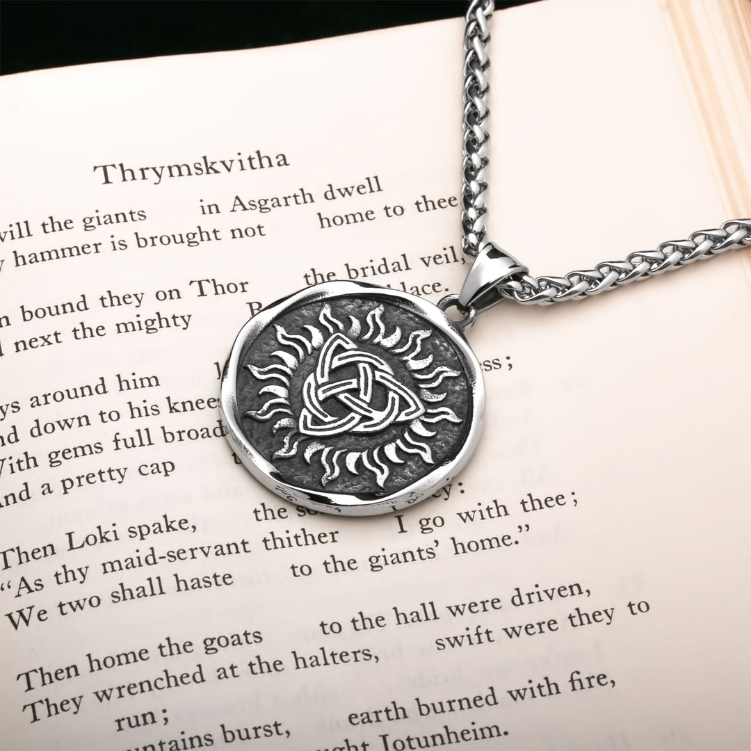 Celtic Trinity Knot Viking Pendant Necklace 316L Stainless Steel