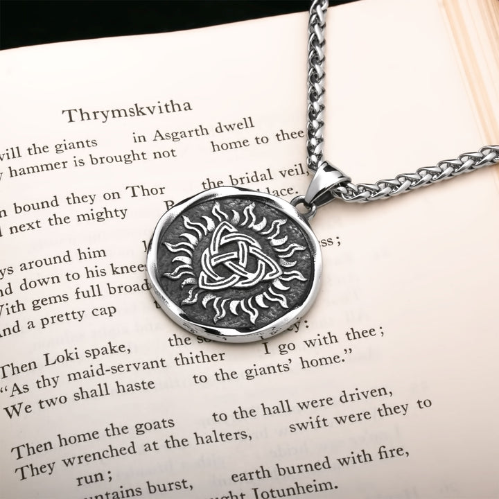 Celtic Trinity Knot Viking Pendant Necklace 316L Stainless Steel