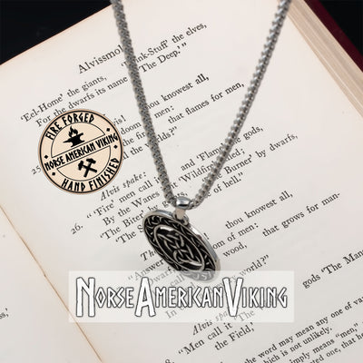 Viking Volva Witch Knot Stainless Steel Pendant Necklace