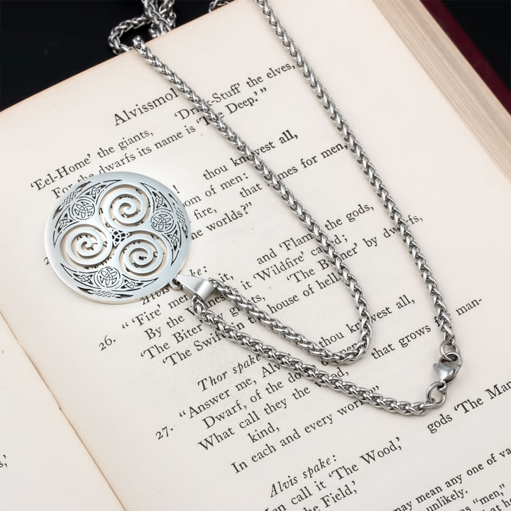 Triskele Trinity Pendant Necklace Stainless Steel Viking
