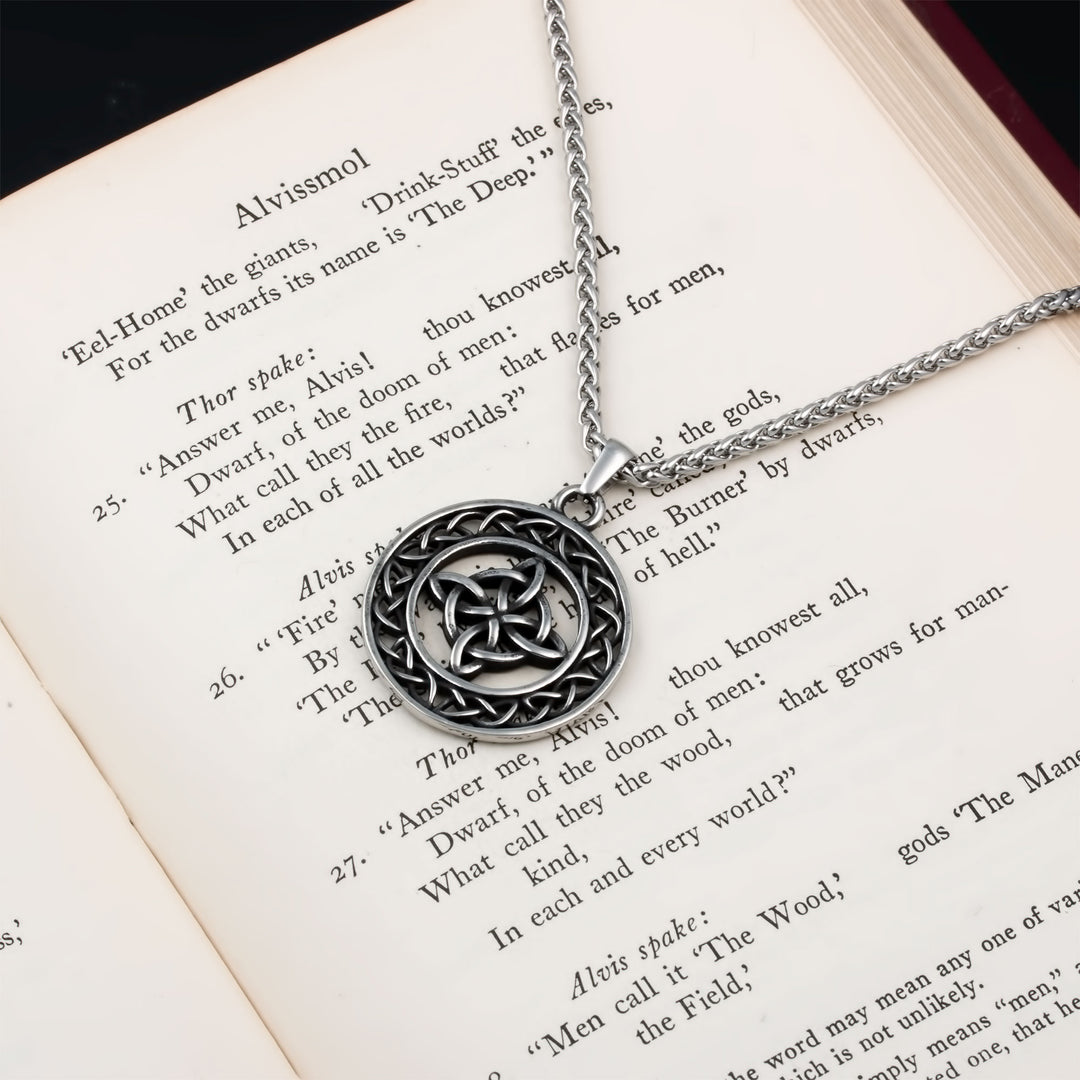 Volva Witch Knot Pendant Necklace Stainless Steel Viking