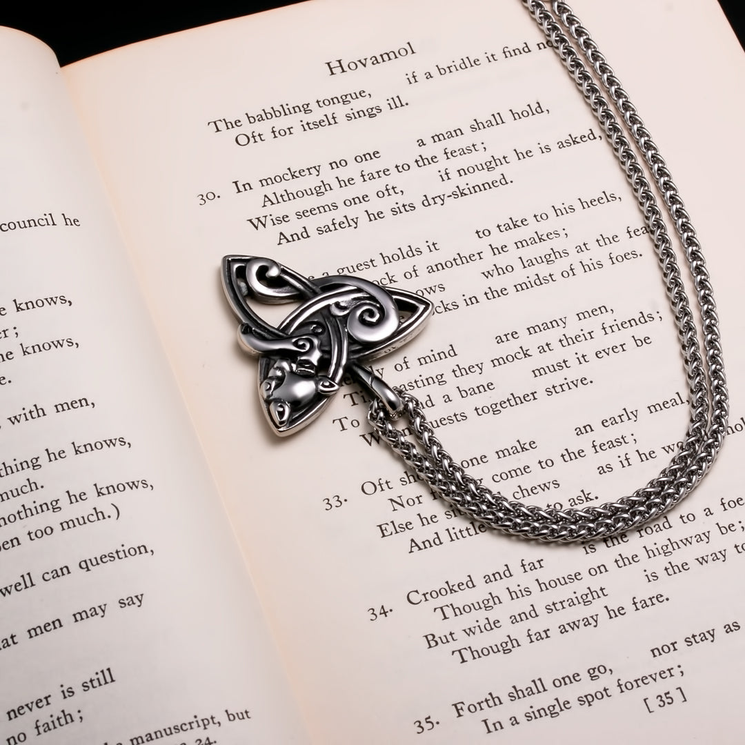 Celtic Trinity Knot Viking Pendant Necklace 316L Stainless Steel