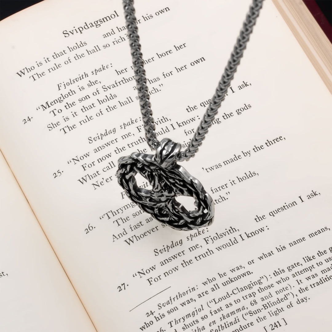 Yggdrasil World Ash Tree Pendant Necklace Stainless Steel Viking