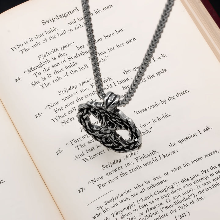 Yggdrasil World Ash Tree Pendant Necklace Stainless Steel Viking