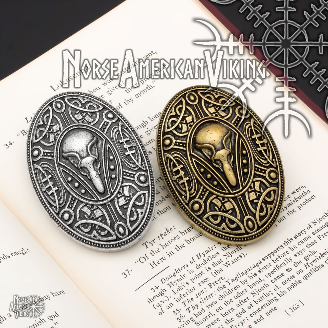 Raven Viking Brooch Zinc Alloy