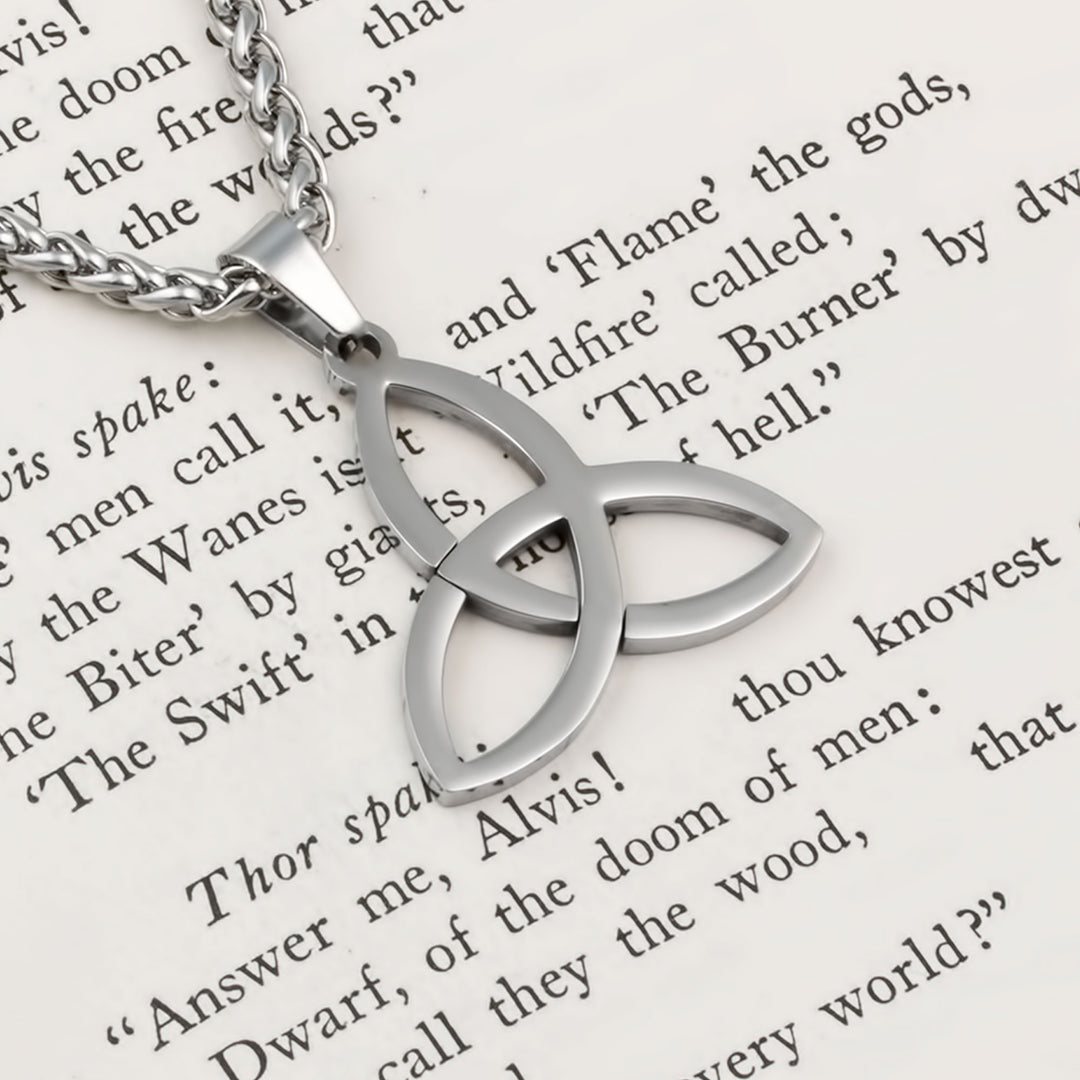 Celtic Trinity Knot Pendant Necklace Stainless Steel Viking