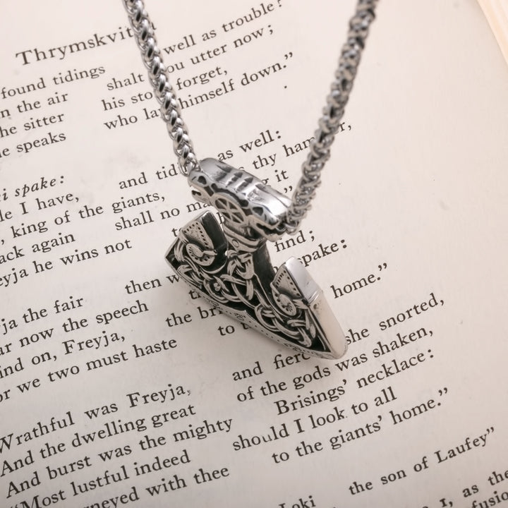 Axe Knot Plait Viking Pendant Necklace 316L Stainless Steel - view 6