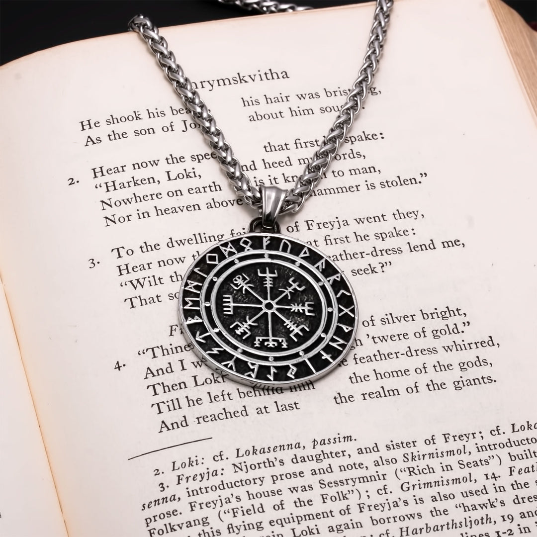Vegvisir Viking Pendant Necklace 316L Stainless Steel