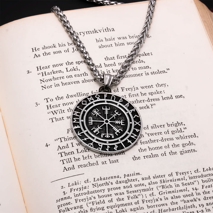 Vegvisir Viking Pendant Necklace 316L Stainless Steel