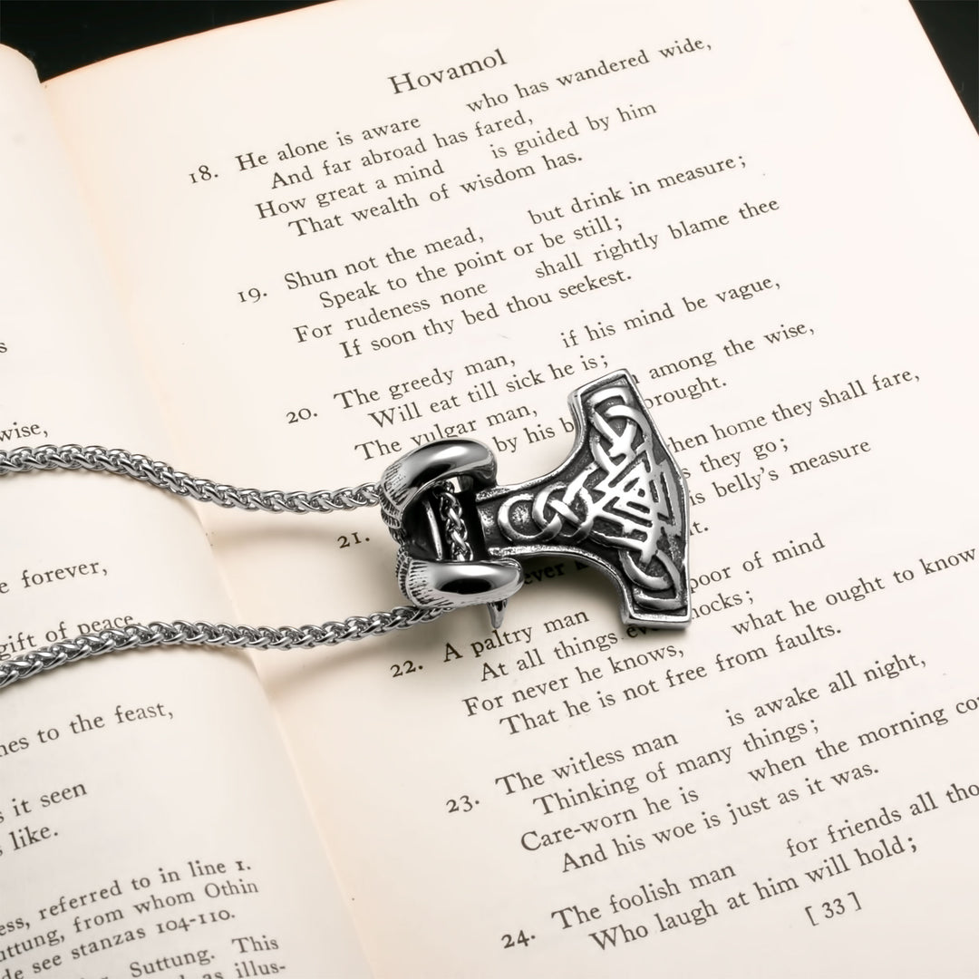 Valknut Viking Pendant Necklace 316L Stainless Steel