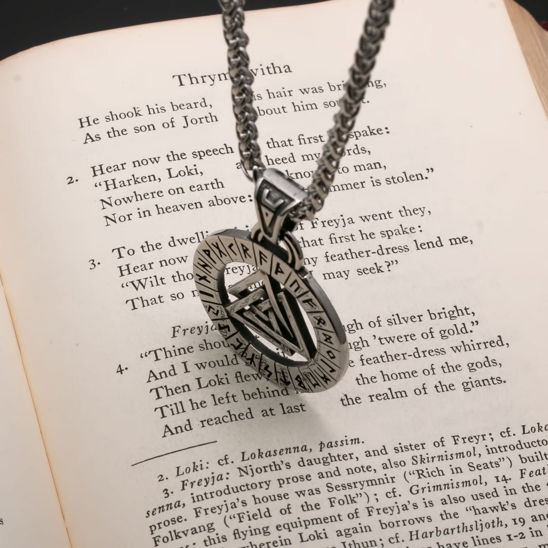 Valknut Viking Pendant Necklace 316L Stainless Steel