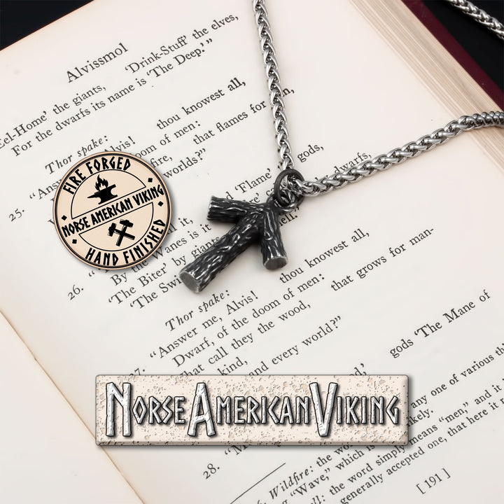 Viking Rune Tiwaz Stainless Steel Pendant Necklace