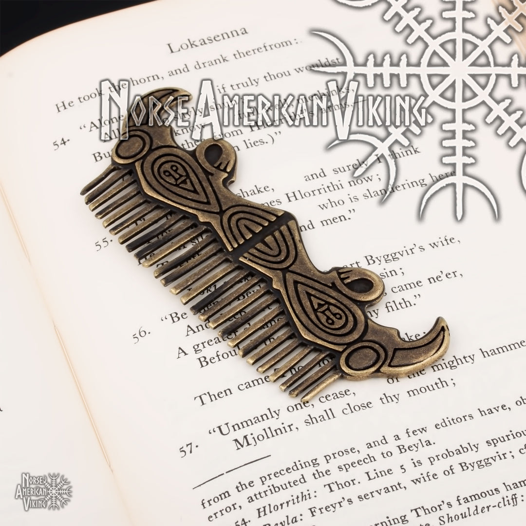 Viking Raven Odin Hair Beard Comb