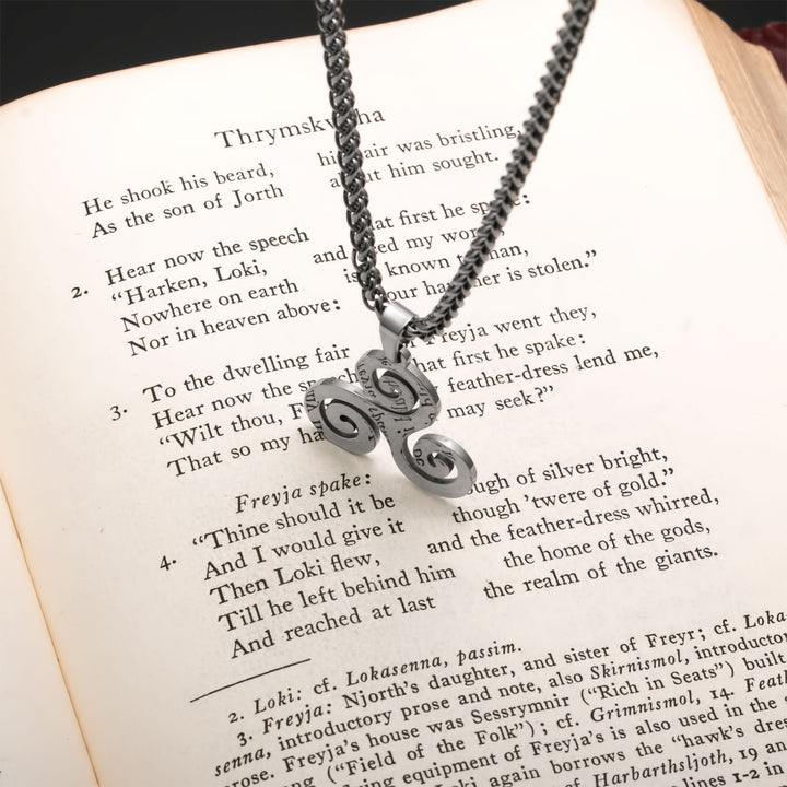 Triskele Viking Pendant Necklace 316L Stainless Steel
