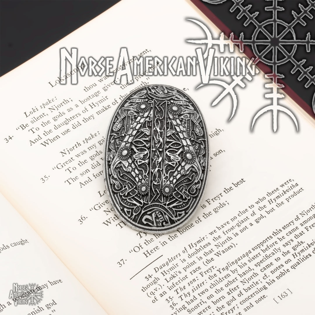 Oval Viking Brooch Zinc Alloy