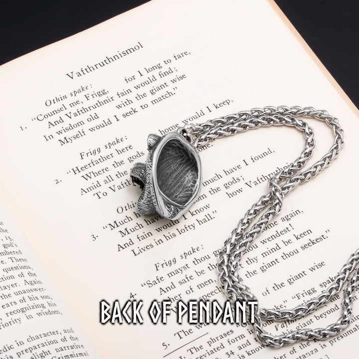 Viking Bear Berserker Pendant Necklace Stainless Steel