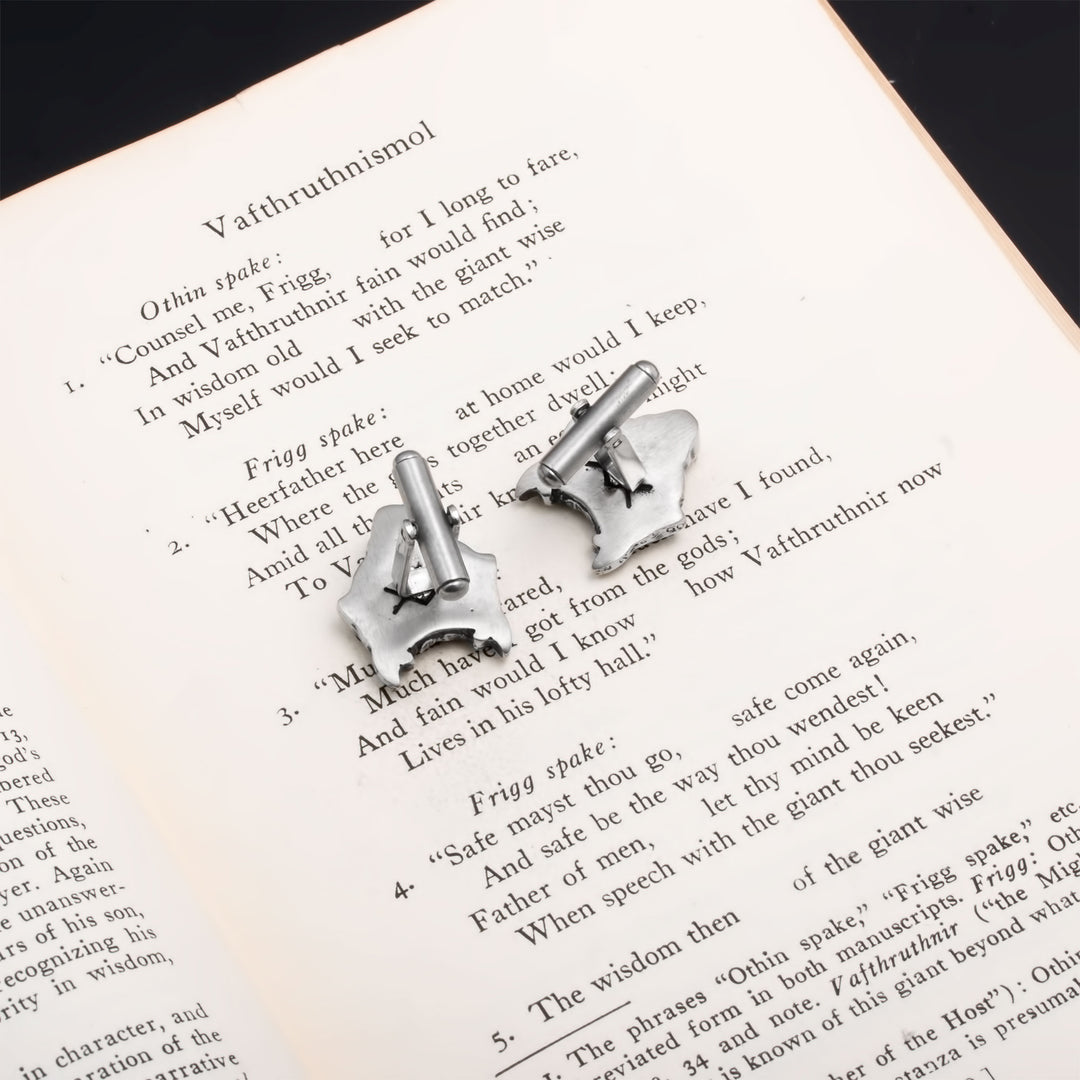 Fenrir Wolf Viking Cufflinks 316L Stainless Steel