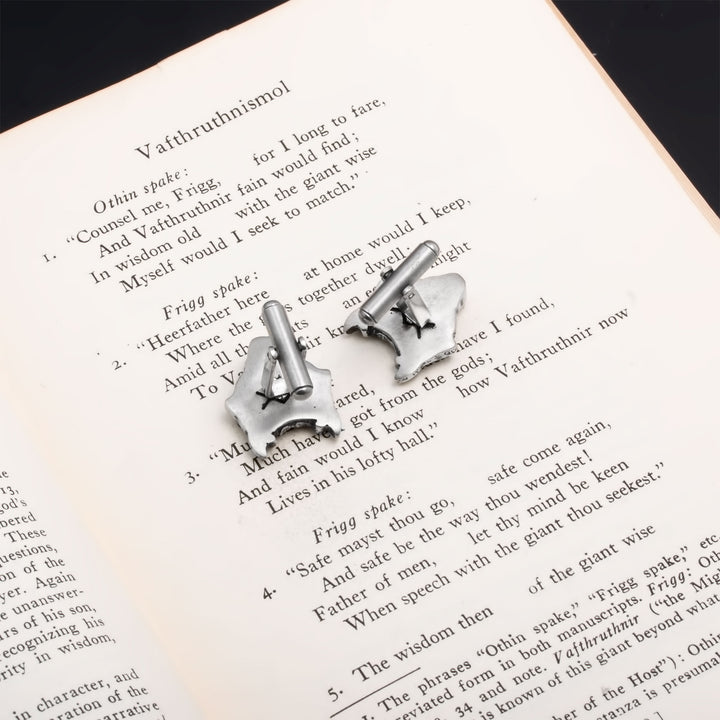 Fenrir Wolf Viking Cufflinks 316L Stainless Steel