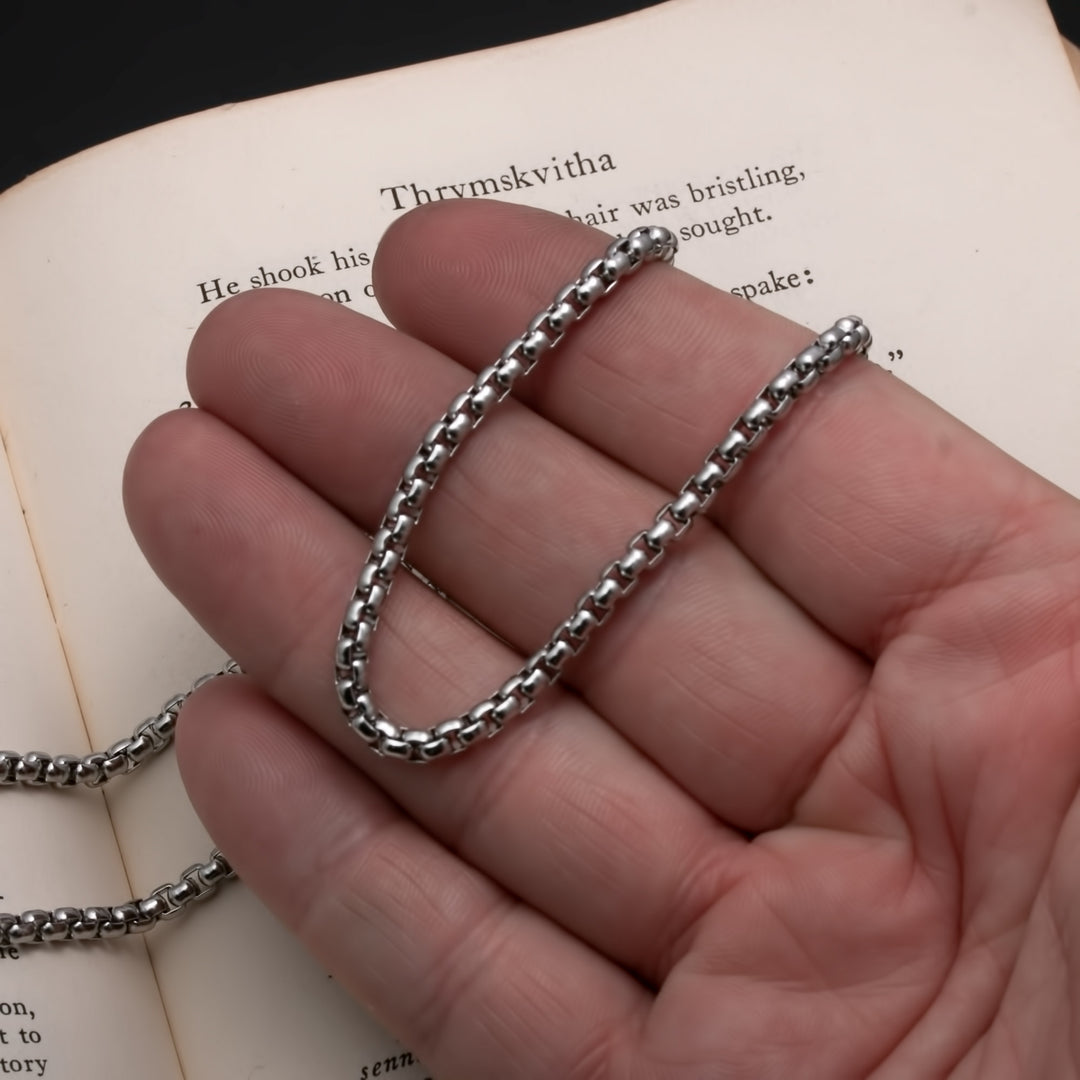 3.5mm Stainless Steel Chain Necklace Rounded Box Chain 316L