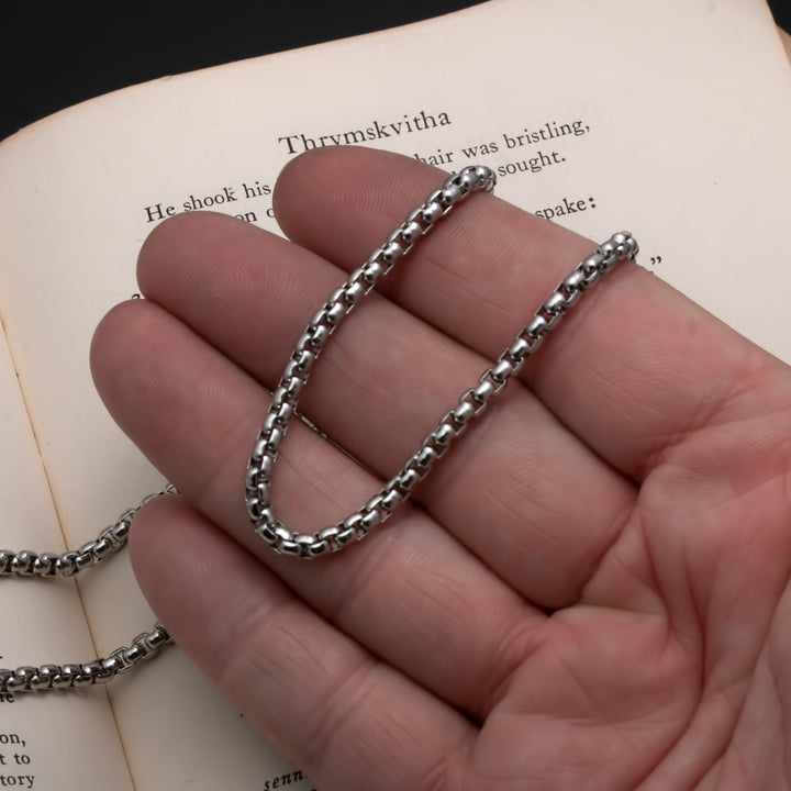 3.5mm Stainless Steel Chain Necklace Rounded Box Chain 316L