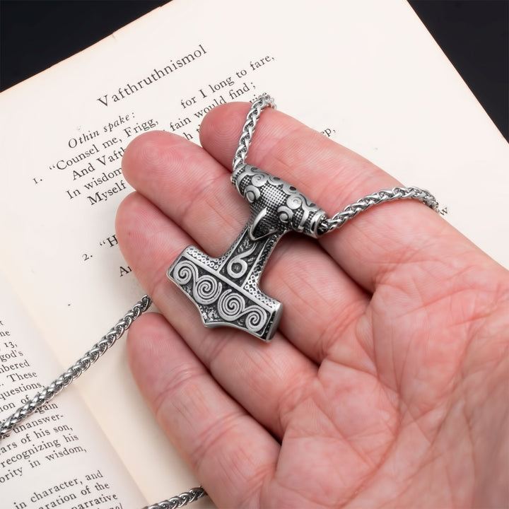 Mjolnir Viking Pendant Necklace 316L Stainless Steel